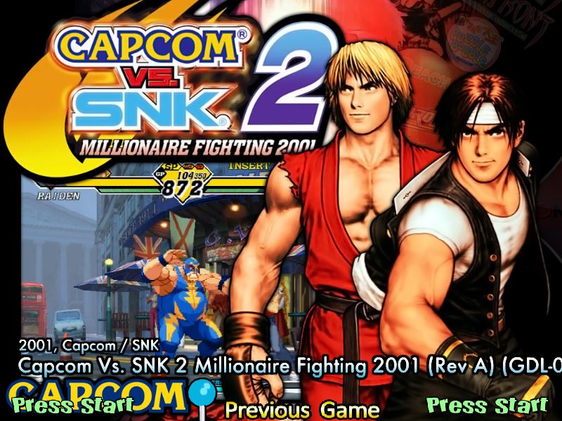 Capcom Vs. SNK 2 Millionaire Fighting 2001 (Rev A) - cvs2gd (NAOMI 
