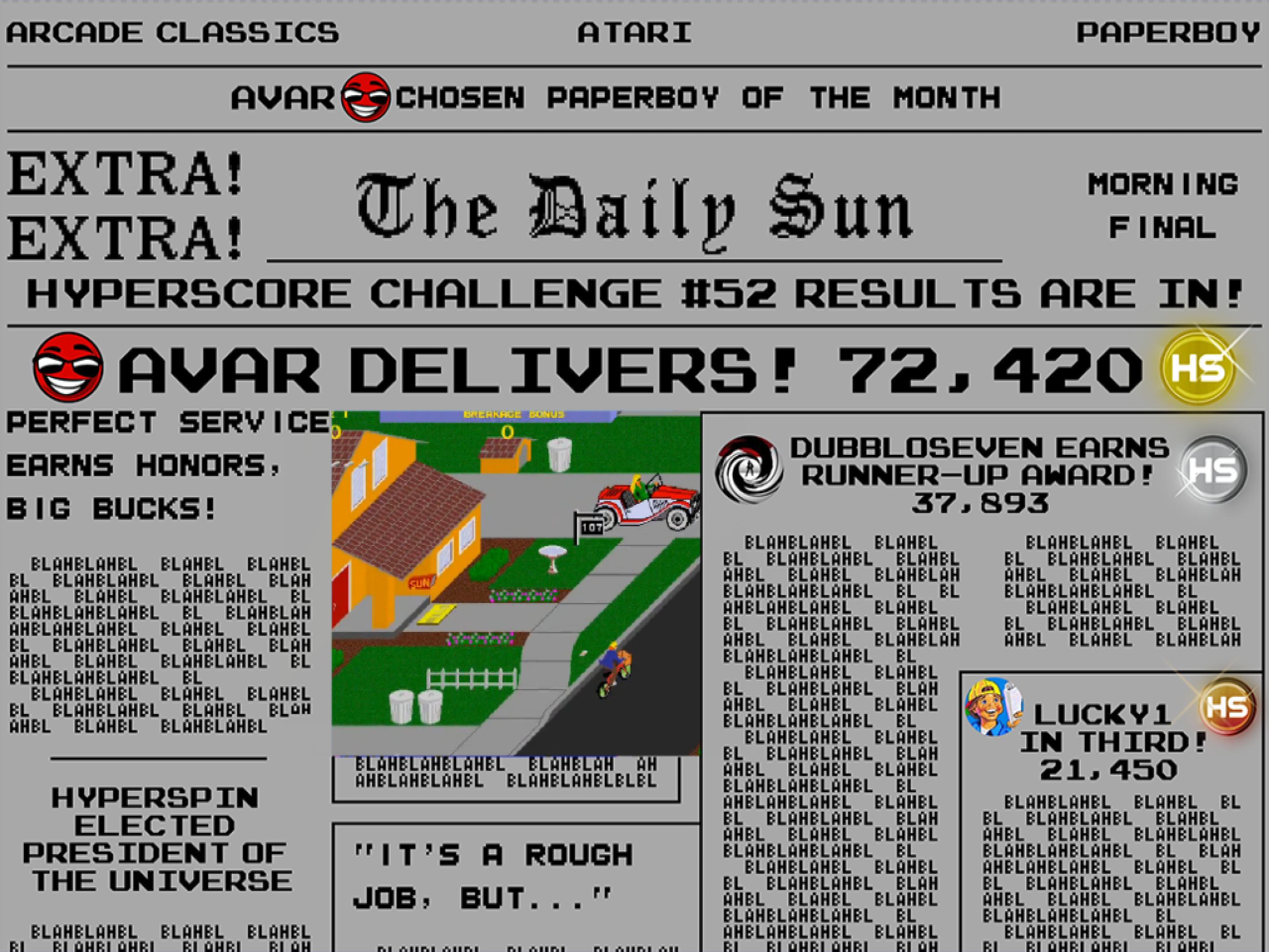 More information about "HyperScore #52 Theme: Paperboy (Rev 1) MAME"