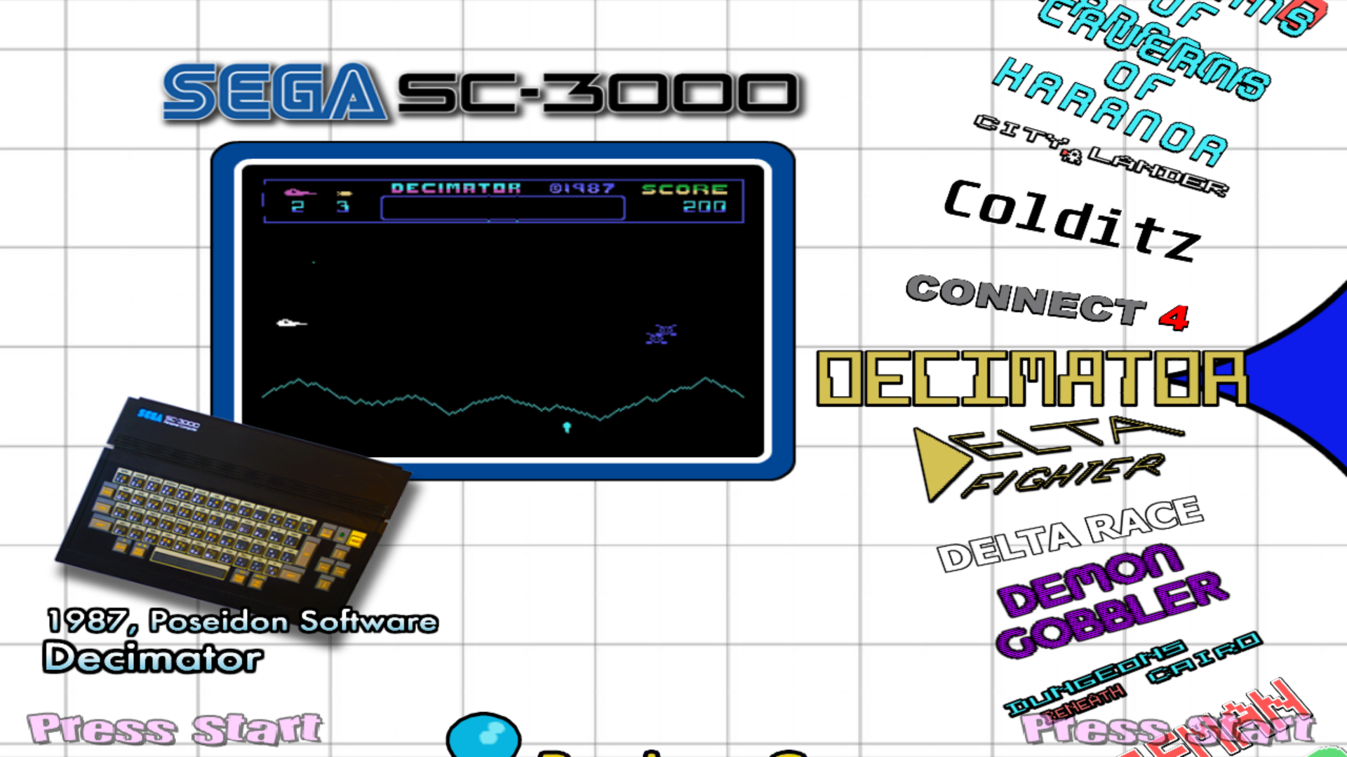 Sega SC-3000 (no Sg-1000 games) RetroArch(MAME) setup