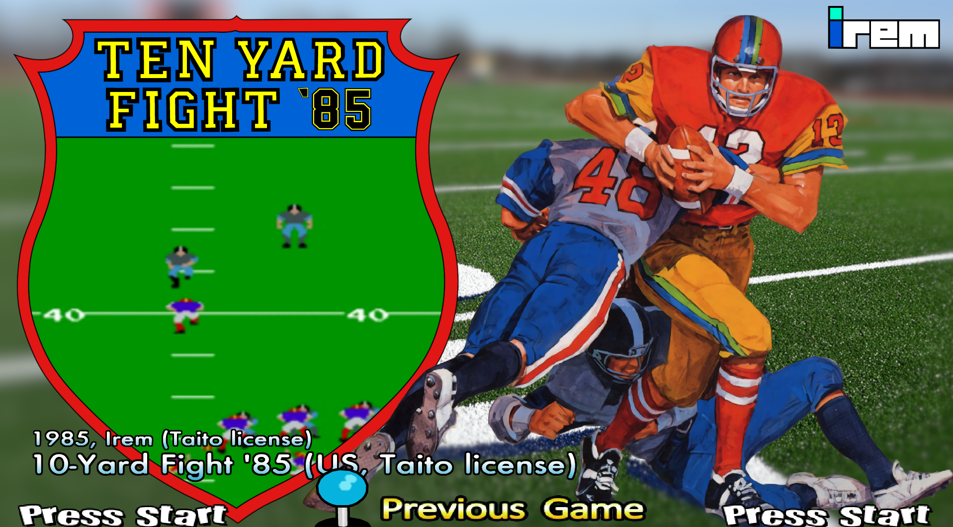 More information about "10-Yard Fight '85 (US, Taito license) 1985, Irem (Taito license) - 10yard85 - MAME (16:9)"