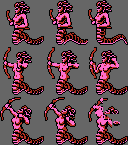 That's one glitchy sprite. There's even a snake-arrowhead in there.