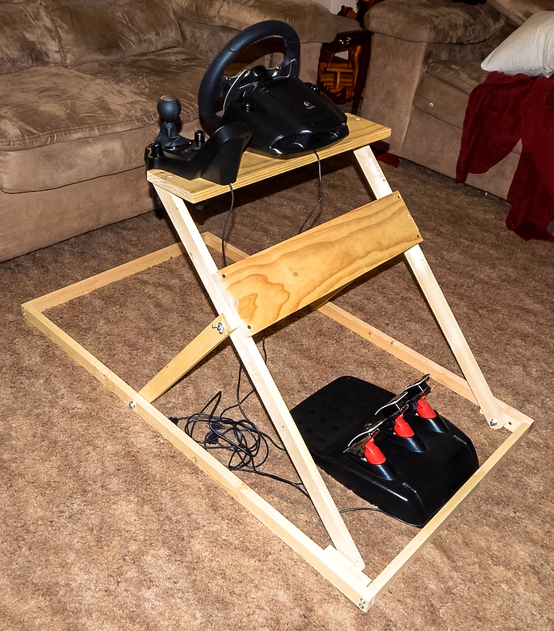 Collapsible Gaming Wheel Stand Cabinets And Projects Hyperspin Forum - Diy Racing Wheel Stand Wood